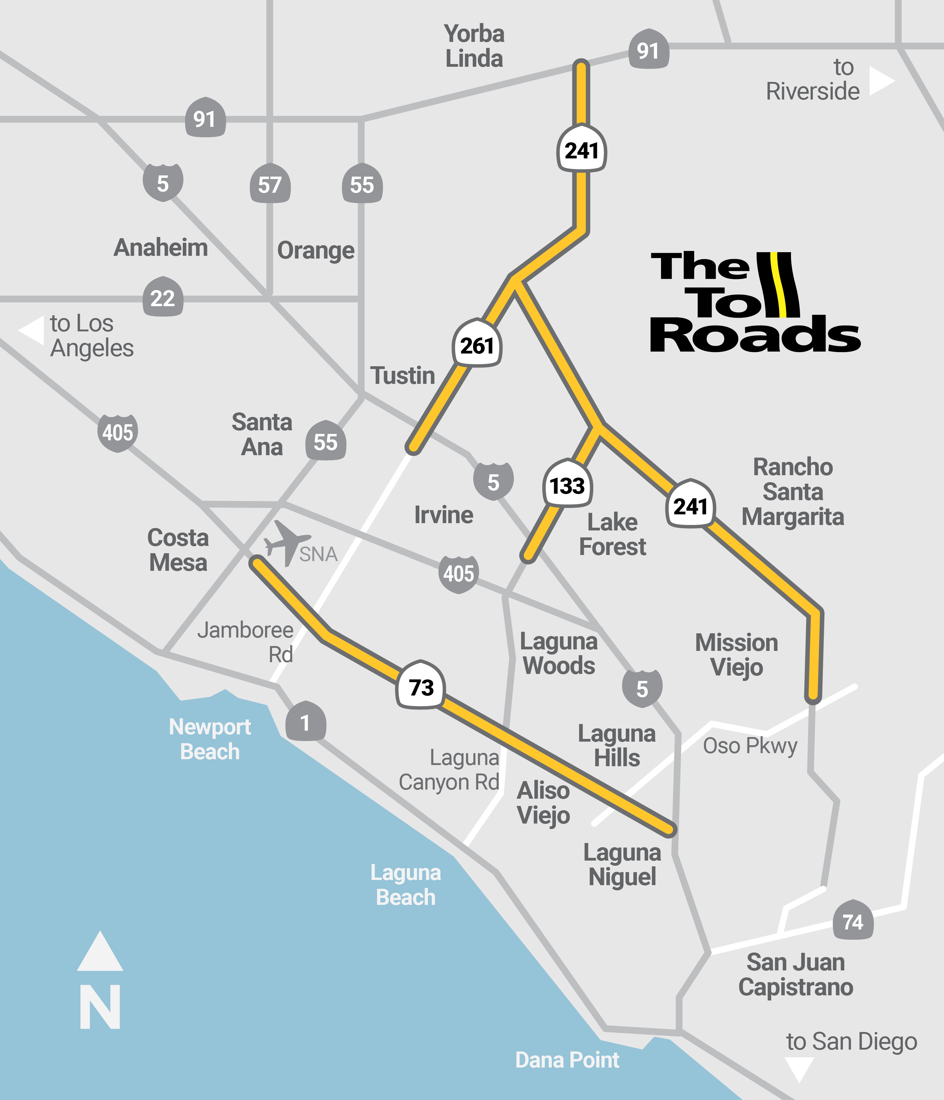 Toll Roads System Map