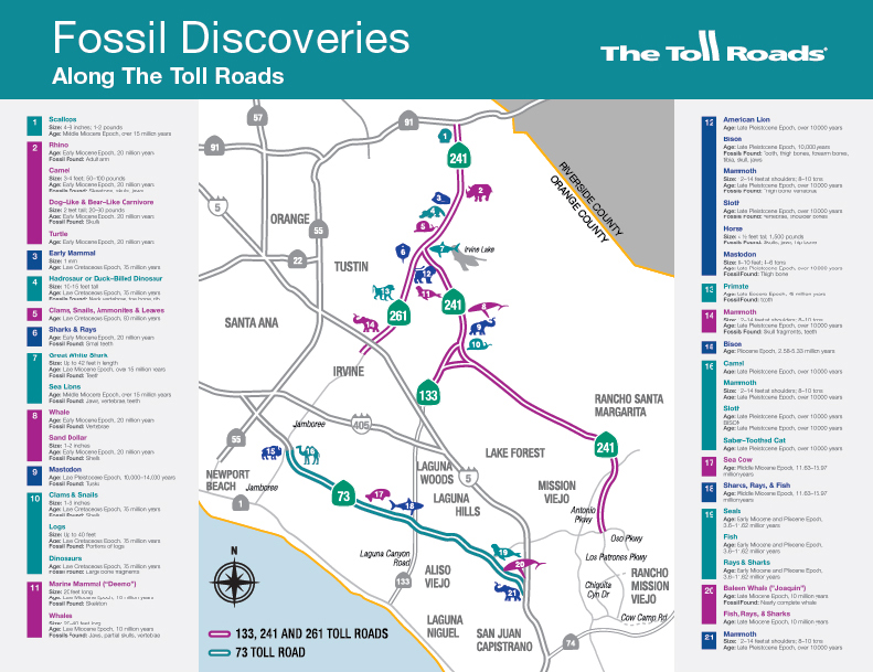 Fossile Discoveries Map